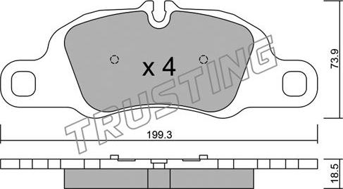 Trusting 1051.0 - Brake Pad Set, disc brake autospares.lv