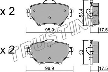 Trusting 1003.0 - Brake Pad Set, disc brake autospares.lv