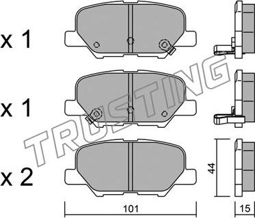 Trusting 1011.0 - Brake Pad Set, disc brake autospares.lv