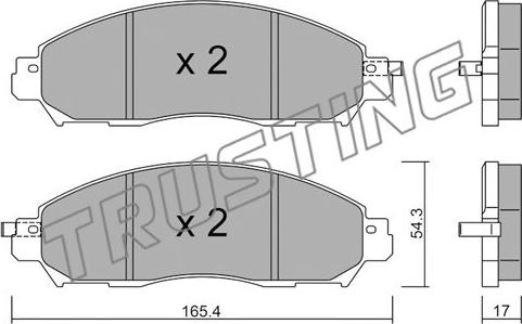 Trusting 1081.0 - Brake Pad Set, disc brake autospares.lv