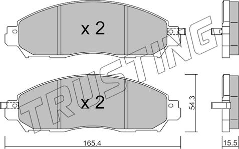 Trusting 1081.1 - Brake Pad Set, disc brake autospares.lv