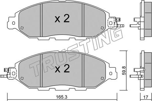 Trusting 1074.0 - Brake Pad Set, disc brake autospares.lv