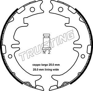 Trusting 115.311 - Brake Shoe Set, parking brake autospares.lv