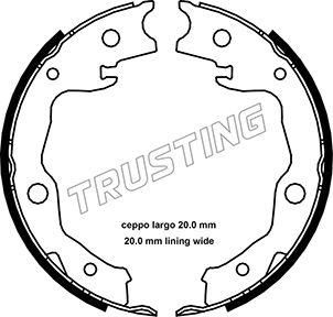 Trusting 115.322 - Brake Shoe Set, parking brake autospares.lv