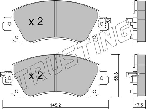 Trusting 1161.0 - Brake Pad Set, disc brake autospares.lv