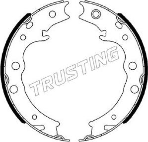 Trusting 110.344 - Brake Shoe Set, parking brake autospares.lv