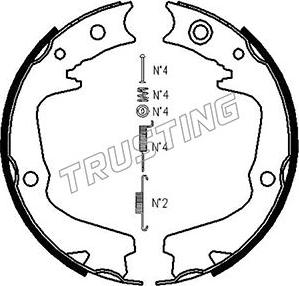 Trusting 110.337K - Brake Shoe Set, parking brake autospares.lv