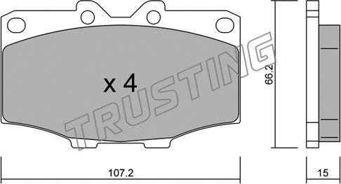 Trusting 111.0 - Brake Pad Set, disc brake autospares.lv