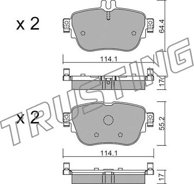 Trusting 1136.0 - Brake Pad Set, disc brake autospares.lv