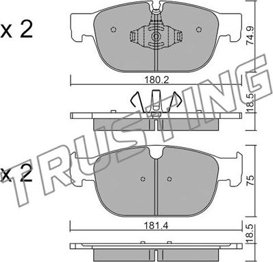 Trusting 1120.0 - Brake Pad Set, disc brake autospares.lv