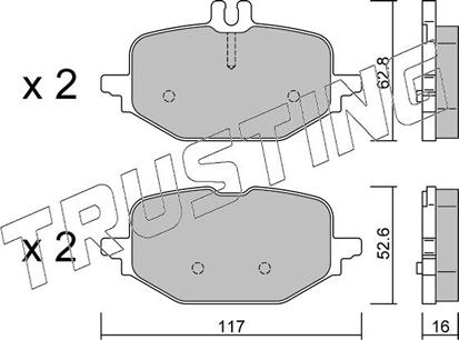 Trusting 1359.0 - Brake Pad Set, disc brake autospares.lv