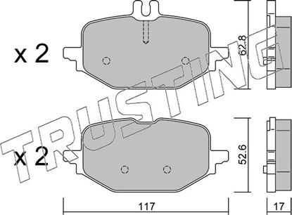 Trusting 1359.1 - Brake Pad Set, disc brake autospares.lv