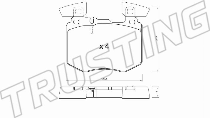 Trusting 1310.0 - Brake Pad Set, disc brake autospares.lv