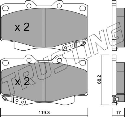 Trusting 131.1 - Brake Pad Set, disc brake autospares.lv