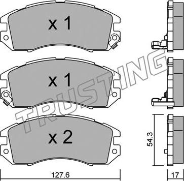 Trusting 137.0 - Brake Pad Set, disc brake autospares.lv