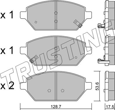 Trusting 1211.0 - Brake Pad Set, disc brake autospares.lv