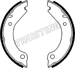 Trusting 127.267 - Brake Shoe Set, parking brake autospares.lv