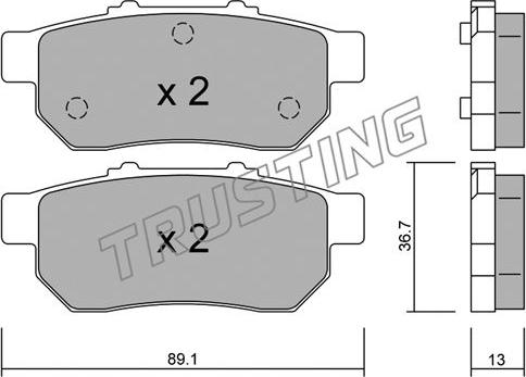 Trusting 179.0 - Brake Pad Set, disc brake autospares.lv