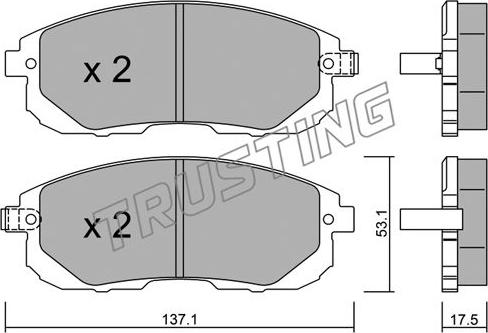 Trusting 893.1 - Brake Pad Set, disc brake autospares.lv