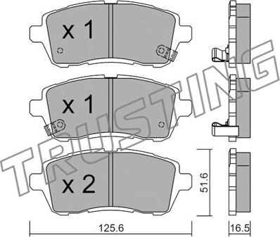 Trusting 809.1 - Brake Pad Set, disc brake autospares.lv