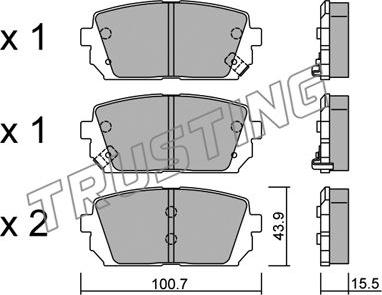 Trusting 800.0 - Brake Pad Set, disc brake autospares.lv