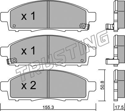 Trusting 807.1 - Brake Pad Set, disc brake autospares.lv