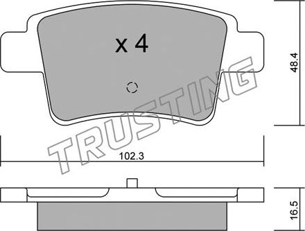 Trusting 817.0 - Brake Pad Set, disc brake autospares.lv