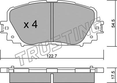 Trusting 836.0 - Brake Pad Set, disc brake autospares.lv