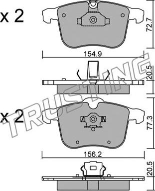 Trusting 829.0 - Brake Pad Set, disc brake autospares.lv