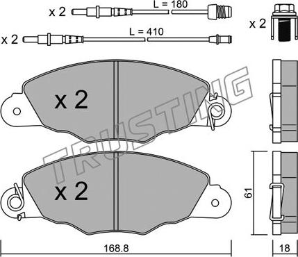 ATE 603932 - Brake Pad Set, disc brake autospares.lv