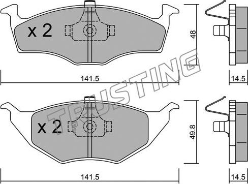 Trusting 354.0 - Brake Pad Set, disc brake autospares.lv