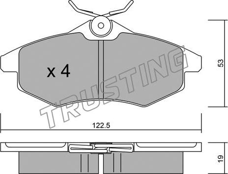 Trusting 337.0 - Brake Pad Set, disc brake autospares.lv