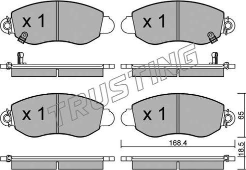 Trusting 329.0 - Brake Pad Set, disc brake autospares.lv