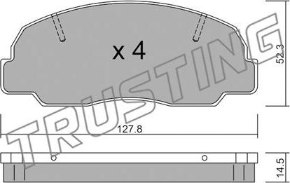 Trusting 248.0 - Brake Pad Set, disc brake autospares.lv