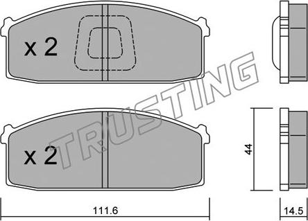 Trusting 254.1 - Brake Pad Set, disc brake autospares.lv