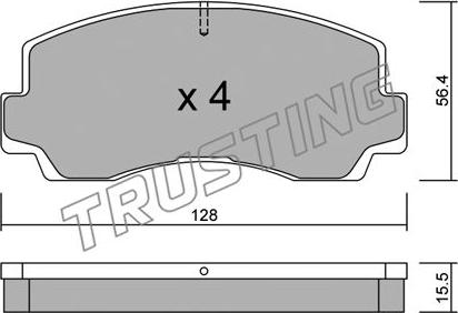 Trusting 252.0 - Brake Pad Set, disc brake autospares.lv