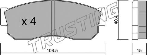 Trusting 211.0 - Brake Pad Set, disc brake autospares.lv