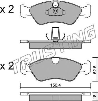 Trusting 217.0 - Brake Pad Set, disc brake autospares.lv