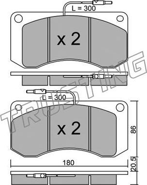 Trusting 281.0 - Brake Pad Set, disc brake autospares.lv