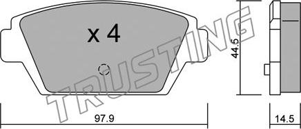 Trusting 235.0 - Brake Pad Set, disc brake autospares.lv