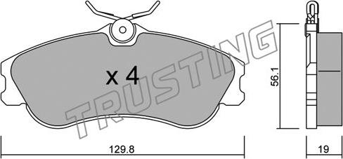 Trusting 226.1 - Brake Pad Set, disc brake autospares.lv