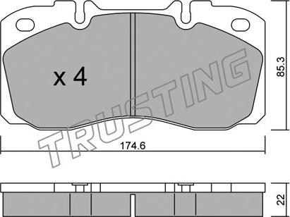 Trusting 277.0 - Brake Pad Set, disc brake autospares.lv