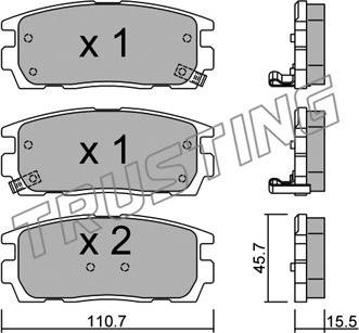 Trusting 795.0 - Brake Pad Set, disc brake autospares.lv