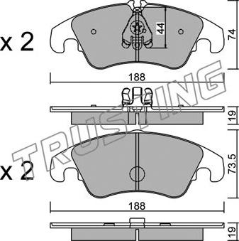 Trusting 791.0 - Brake Pad Set, disc brake autospares.lv