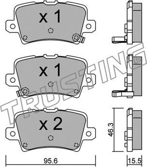 Trusting 745.0 - Brake Pad Set, disc brake autospares.lv