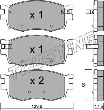 Trusting 740.0 - Brake Pad Set, disc brake autospares.lv