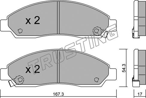 Trusting 747.0 - Brake Pad Set, disc brake autospares.lv