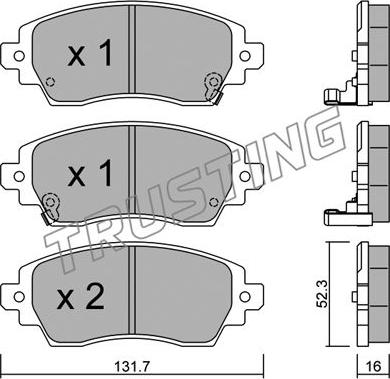 Trusting 766.0 - Brake Pad Set, disc brake autospares.lv