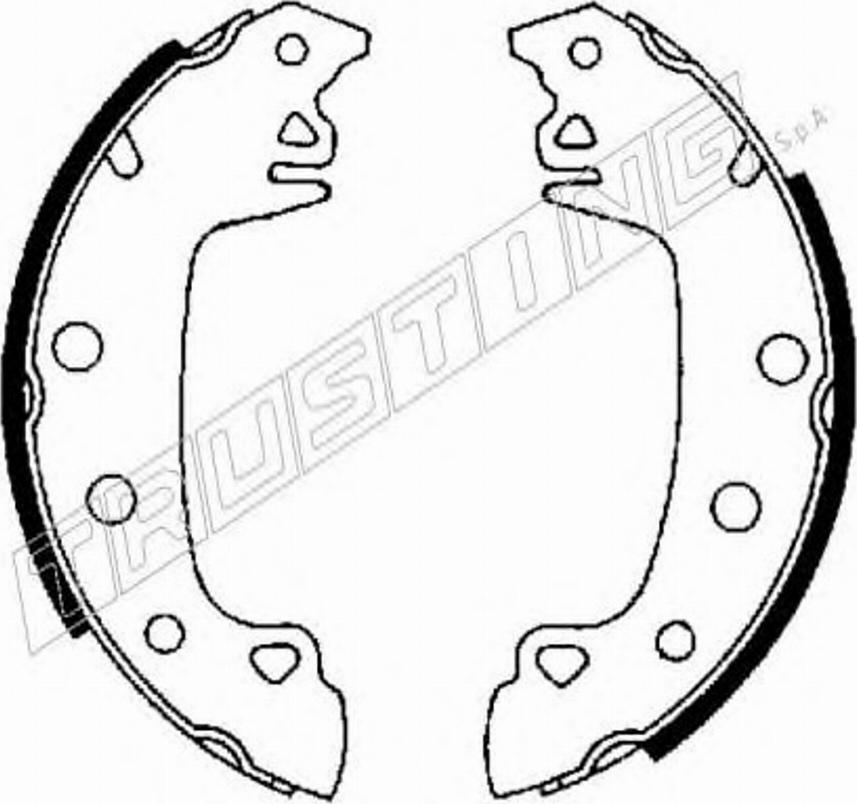 Trusting 7.017 - Brake Shoe Set autospares.lv