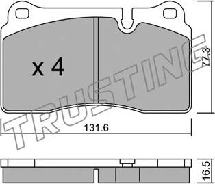 Trusting 711.0 - Brake Pad Set, disc brake autospares.lv